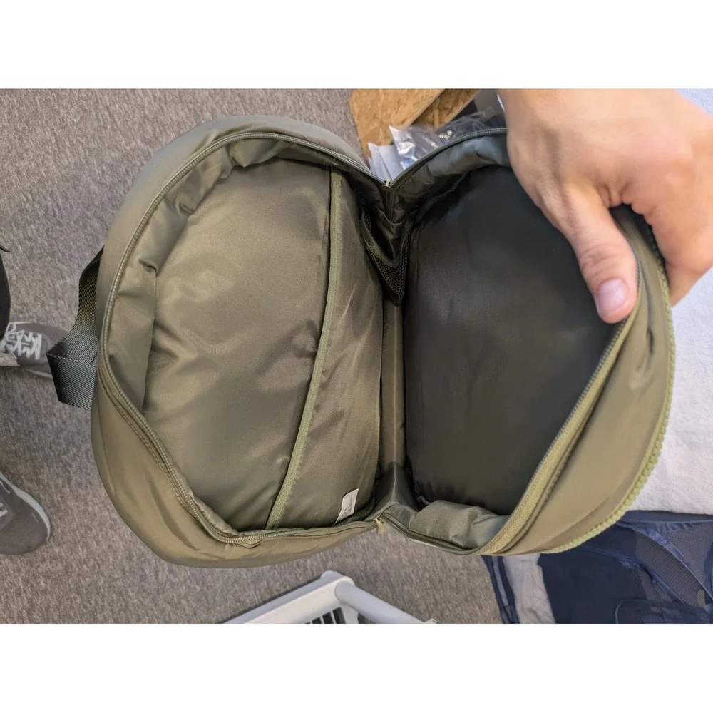 doTERRA Olive Green Quilted‎ Puffer Backpack Laptop Bag